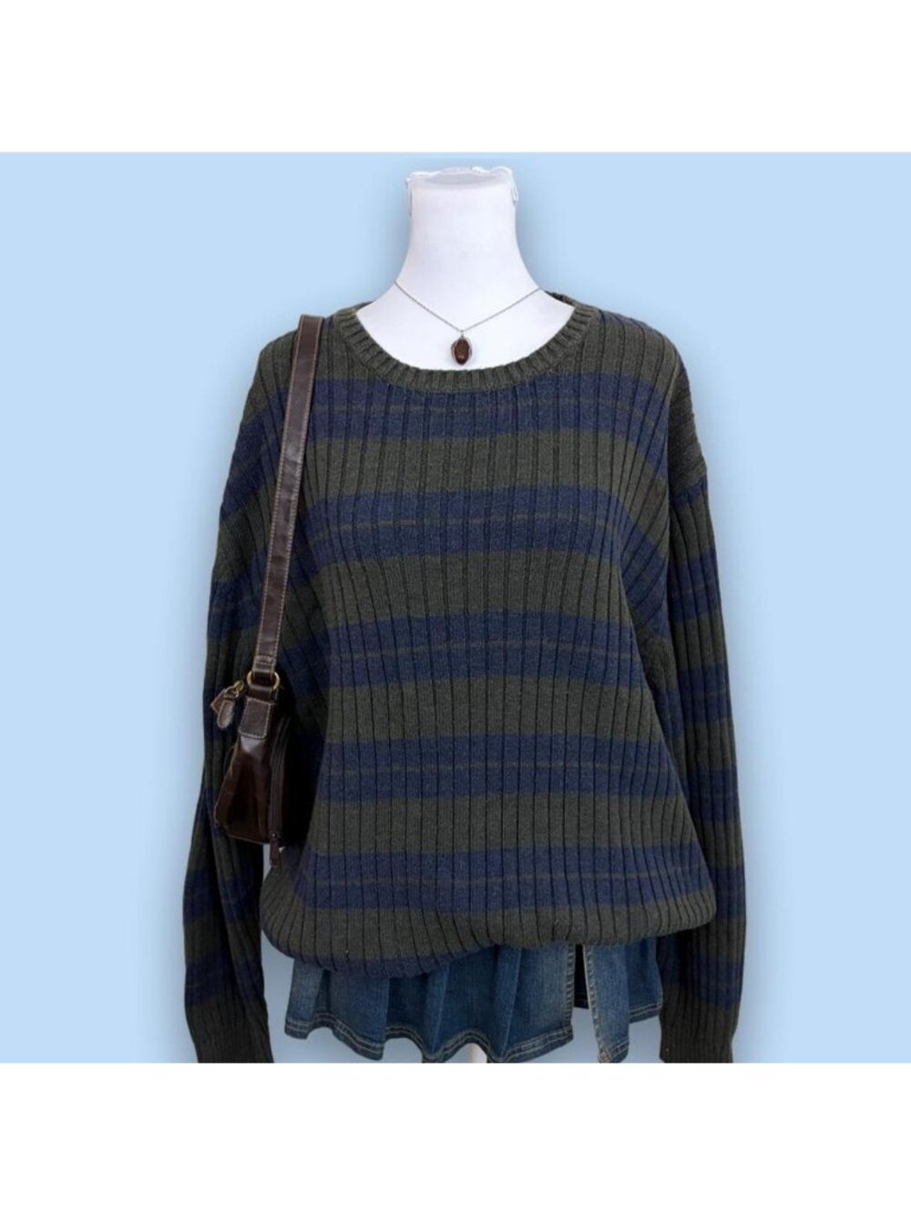 90s striped skater emo grunge sweater